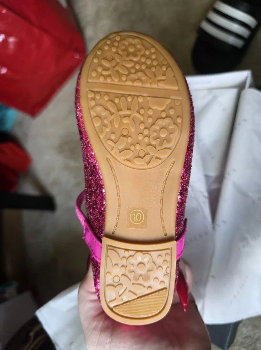 Girls' Glitter Mary Jane Dress Shoes - Hot Pink - 10K